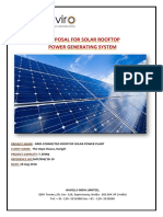 Proposal For Solar Rooftop Power Generating System