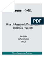 Whole Life Assessment of Nitrocellulose in Double Base Propellants