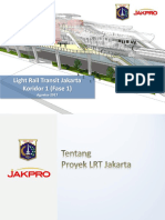 montoring progress proyek Wika LRT Jakarta