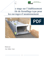 Rapport de Stage Sur L'établissement D'un Modèle de Ferraillage Type Pour Les Ouvrages D'assainissement