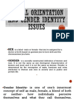 Sexual ORIENTATION and Gender Identity Issues
