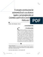 El Concepto Constitucional de Autonomia Fiscal y Su Alcance