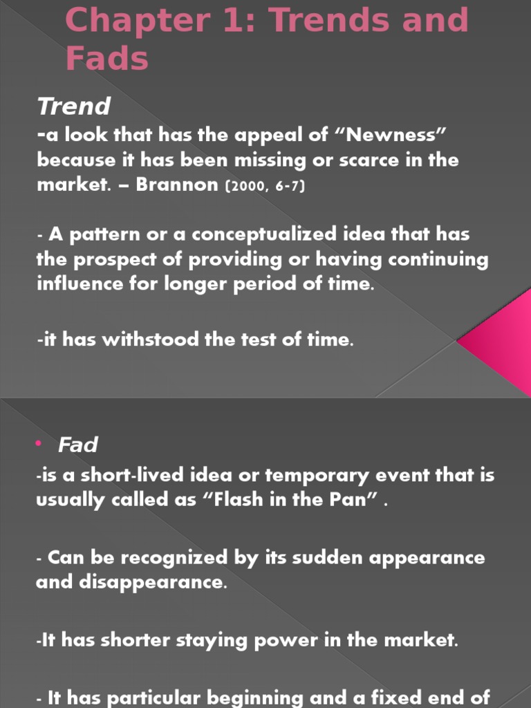 Chapter 1 Trend Vs Fad Pptx