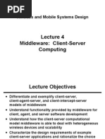 Middleware: Client-Server Computing: Wireless and Mobile Systems Design