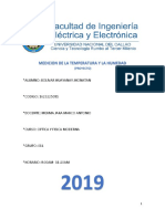 Medicion de La Temperatura y La Humedad