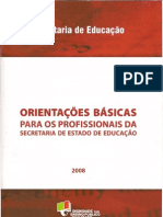 Orientações Básicas para os Profissionais da SEDUC