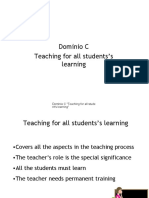 Dominio C "Teaching For All Stude Nt's Learning"