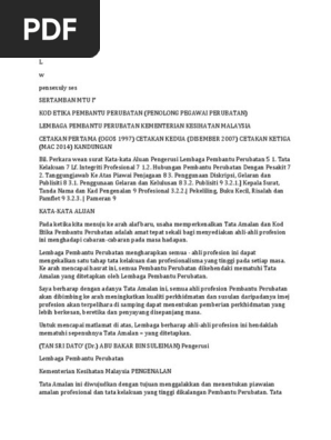 Etika Pembantu Perubatan Pdf