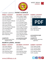 Front Lawn Music & Dance Schedule Aug 11-13