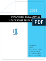 Individual Dynamics & Leadership Final Report