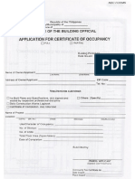 Application For Certificate of Occupancy CEBU City