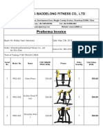 Proforma Invoice: Shandong Baodelong Fitness Co., LTD