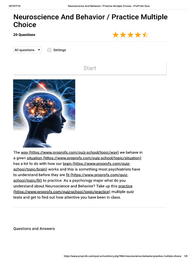 Practice Multiple Choice - ProProfs Quiz | PDF