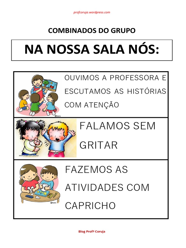 Ensinamentos sobre comportamento responsável e respeitoso em sala de ...