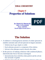 Properties of Solutions: General Chemistry