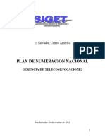 Plan de Numeracion Nacional - El Salvador