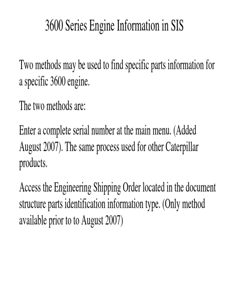 3600 Series Engine Parts Search Guide | PDF | Software | System Software