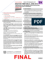 CIE May June 2010 Timetable Final (Only For Pakistan Candidates)