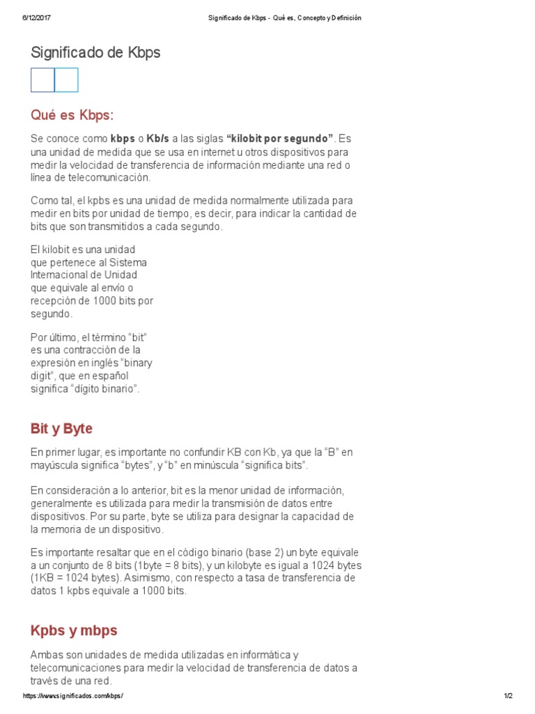Significado de Kbps | PDF