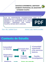 PLAN DE INTERVENCIÓN SOCIOEDUCATIVA PARA LA PREVENCIÓN DE LA VIOLENCIA FÍSICA CONTRA LA MUJER, DIRIGIDO A LOS HABITANTES DE LA COMUNIDAD DE “LA VICTORIA”, PARROQUIA SAN RAFAEL, MUNICIPIO TUCUPITA, ESTADO DELTA AMACURO.