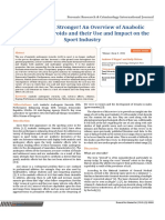 Bigger, Faster, Stronger! An Overview of Anabolic Androgenic Steroids and Their Use and Impact On The Sport Industry