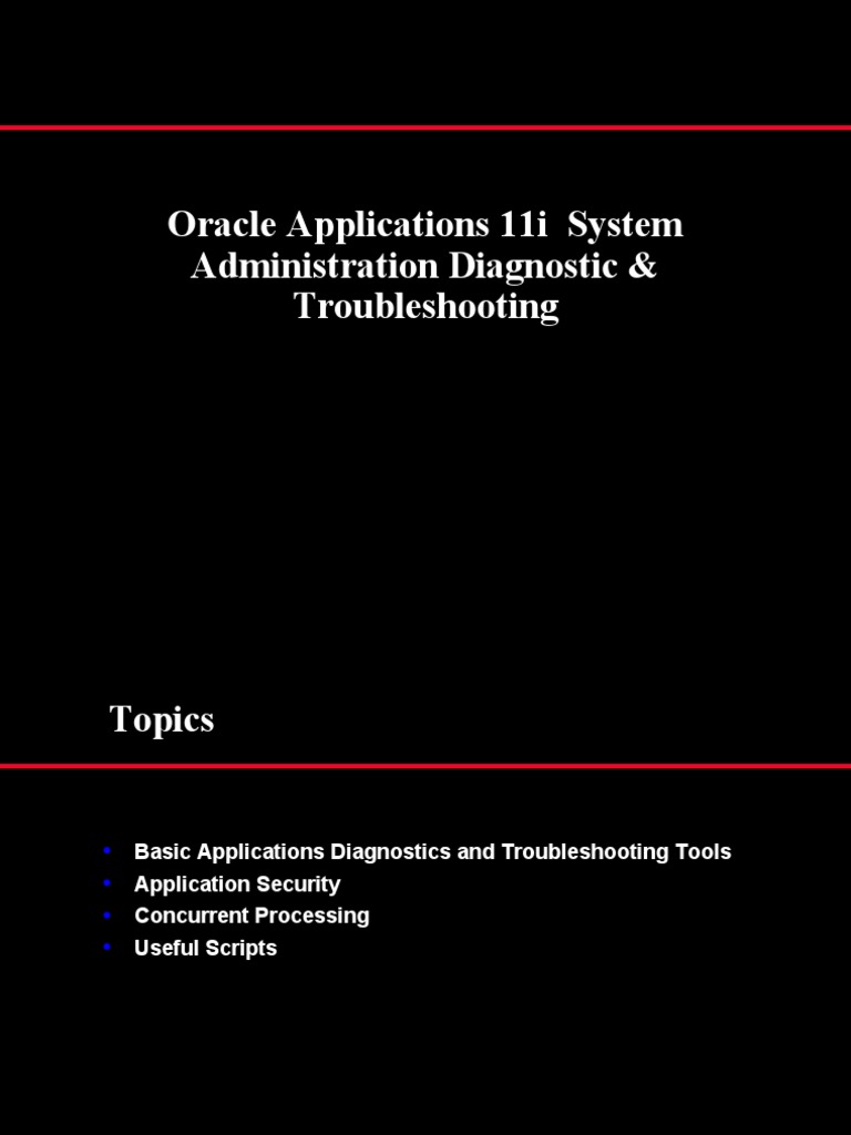 Oracle Apps 11i Admin Troubleshooting Guide | PDF | Databases | Oracle ...