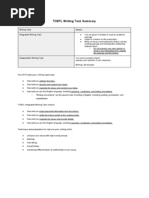 toefl writing