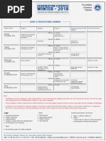 Exam Schedule Winter 2018