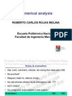 Numerical Analysis: Roberto Carlos Rojas Molina