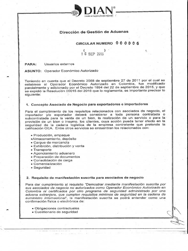 CIRCULAR 1 2016 SECRETAR A GENERAL DE LA PRESIDENCIA visual data 6