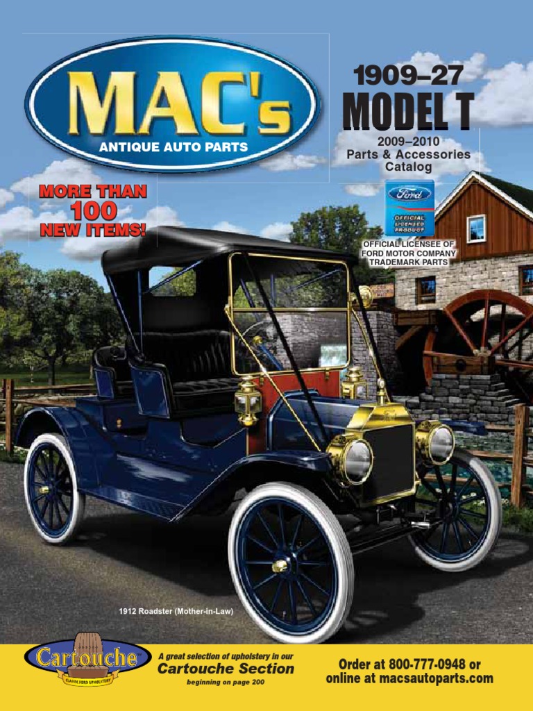 OEM Repair Maintenance Shop Manual Ford Model T Black & Gold Cover 1909-1927 