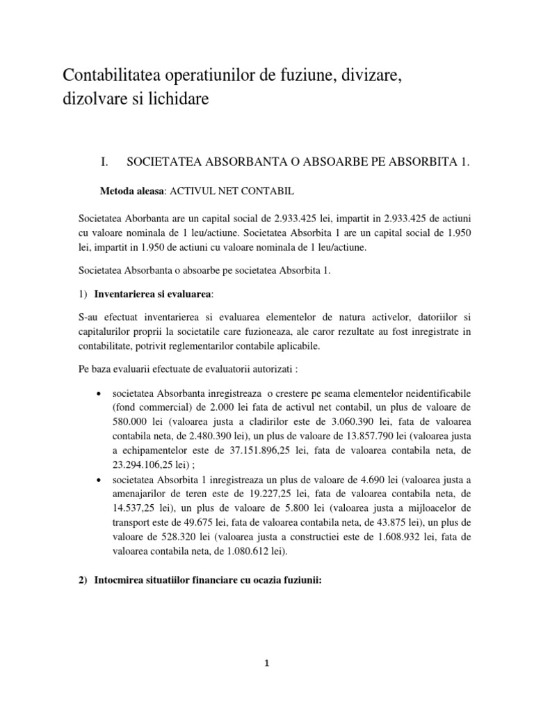 Proiect Fuziune | PDF