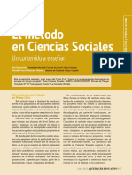 El Método en Las Ciencias Sociales