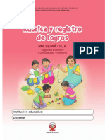 Kit Evaluacion Rubrica Registro Logros 4to Primaria Matematica 2trimestre Proceso3