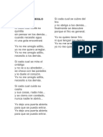 Yo no me arreglo solo Poema sobre la importancia de la cooperación