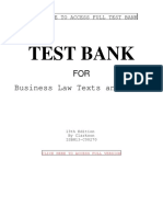 Test Bank: Business Law Texts and Cases