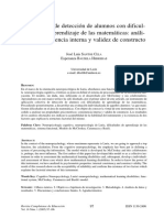 Instrumentos de detección de alumnos con dificultades en matemáticas