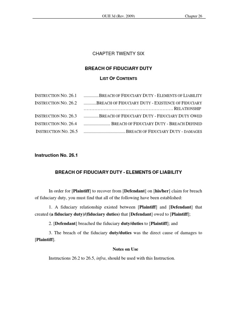 Breach of Fiduciary Duty Fiduciary Damages