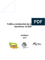 Política Regional Ambiental Apurímac