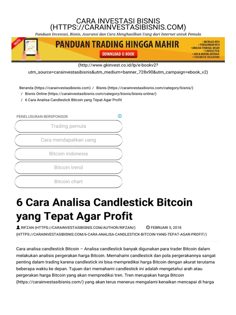 Analisa Candlestick Bitcoin untuk Profit | PDF