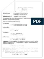 Operaciones Binarias: Í Disyunción Ë Conjunción Relación de Equivalencia