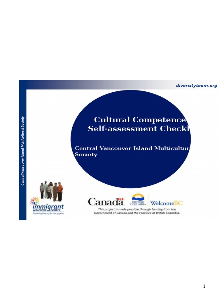 Cultural Competence Self-Assessment Tool | PDF | Racism ...