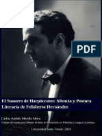 El susurro de Harpócrates. Silencio y Postura Literaria de Felisberto Hernández