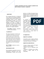 Informe de Laboratorio Determinación de Poder Calorifico