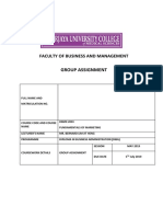 Faculty of Business and Management: Group Assignment