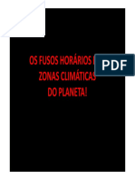 Os fusos horários e as zonas climáticas do planeta