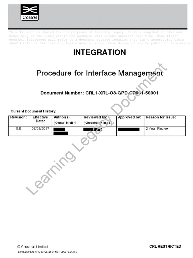 7G 007 Interface Management Procedure | PDF | Specification (Technical ...