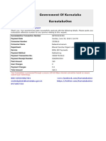 Government of Karnataka Karnatakaone: Transaction Acknowledgment