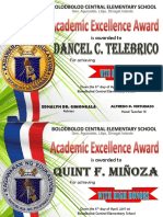 Award Certificate 2 For DEPed