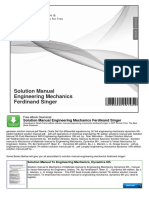 Solution Manual Engineering Mechanics Ferdinand Singer PDF